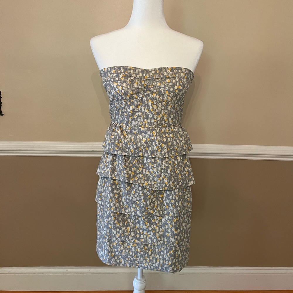 J-crew 100% cotton strapless dress